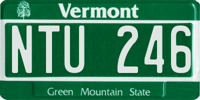 VT license plate NTU246