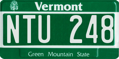 VT license plate NTU248