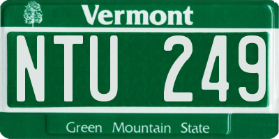 VT license plate NTU249