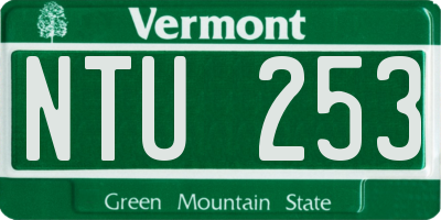 VT license plate NTU253