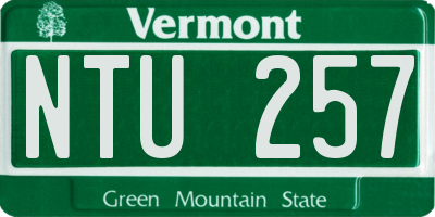 VT license plate NTU257