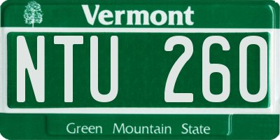 VT license plate NTU260