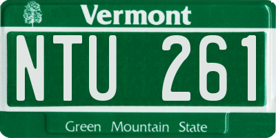 VT license plate NTU261