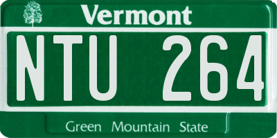 VT license plate NTU264