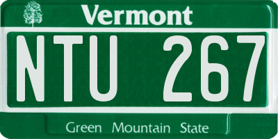 VT license plate NTU267