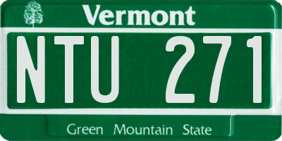 VT license plate NTU271
