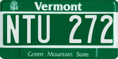 VT license plate NTU272