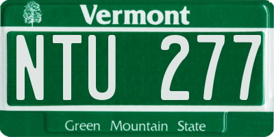VT license plate NTU277