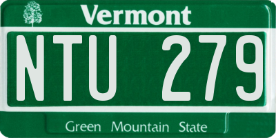 VT license plate NTU279