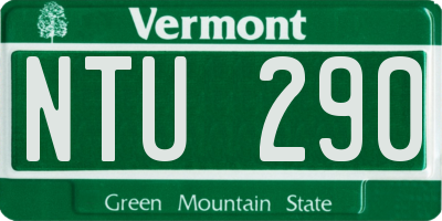 VT license plate NTU290