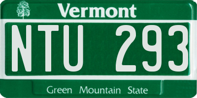 VT license plate NTU293