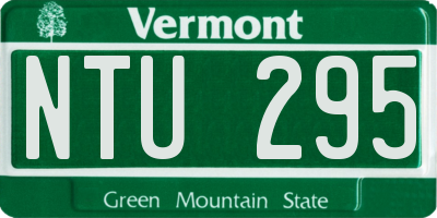VT license plate NTU295