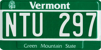 VT license plate NTU297