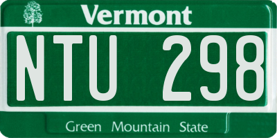 VT license plate NTU298