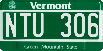 VT license plate NTU306