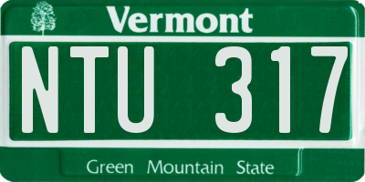 VT license plate NTU317