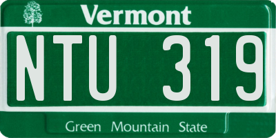 VT license plate NTU319