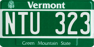 VT license plate NTU323