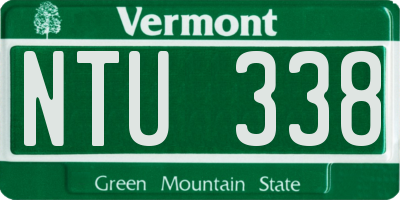 VT license plate NTU338
