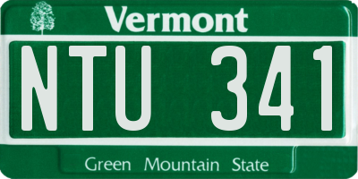 VT license plate NTU341