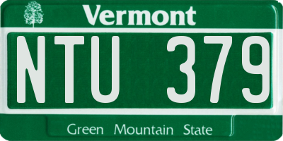 VT license plate NTU379