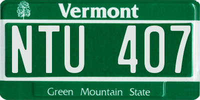 VT license plate NTU407