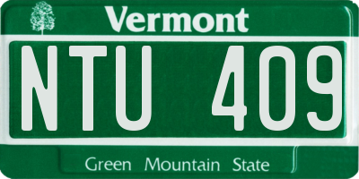 VT license plate NTU409