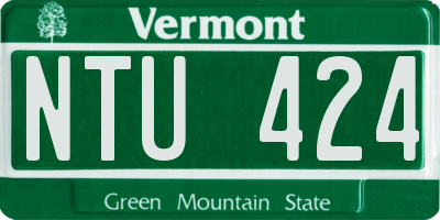VT license plate NTU424