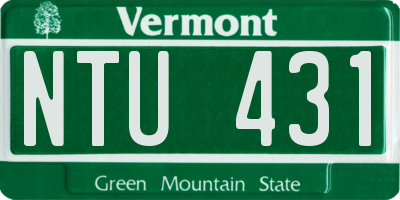 VT license plate NTU431