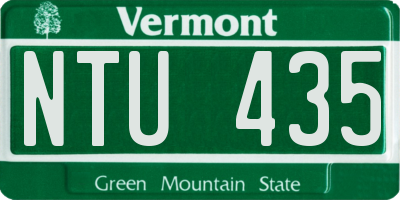 VT license plate NTU435