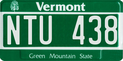 VT license plate NTU438