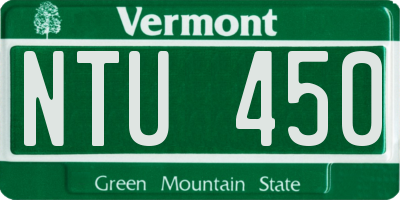 VT license plate NTU450