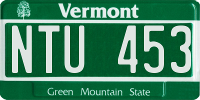VT license plate NTU453