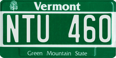 VT license plate NTU460