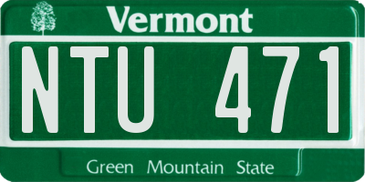 VT license plate NTU471