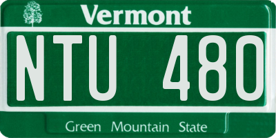VT license plate NTU480