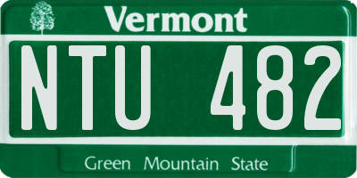 VT license plate NTU482