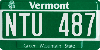 VT license plate NTU487