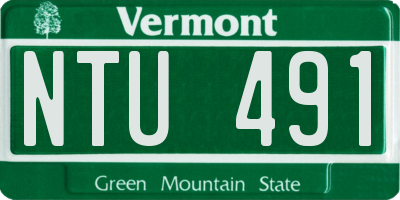 VT license plate NTU491