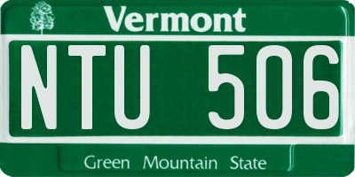 VT license plate NTU506
