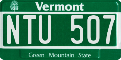 VT license plate NTU507