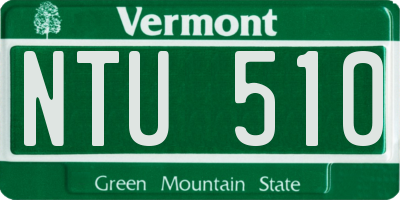 VT license plate NTU510