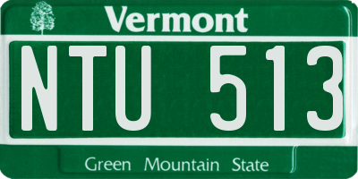VT license plate NTU513
