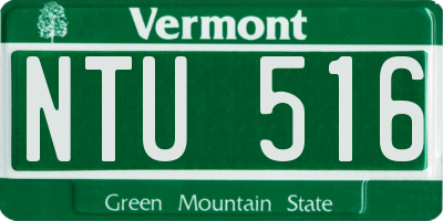 VT license plate NTU516