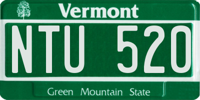 VT license plate NTU520