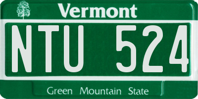 VT license plate NTU524