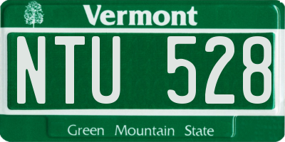 VT license plate NTU528