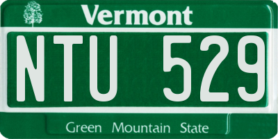 VT license plate NTU529