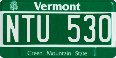VT license plate NTU530