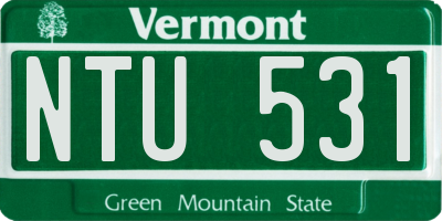 VT license plate NTU531